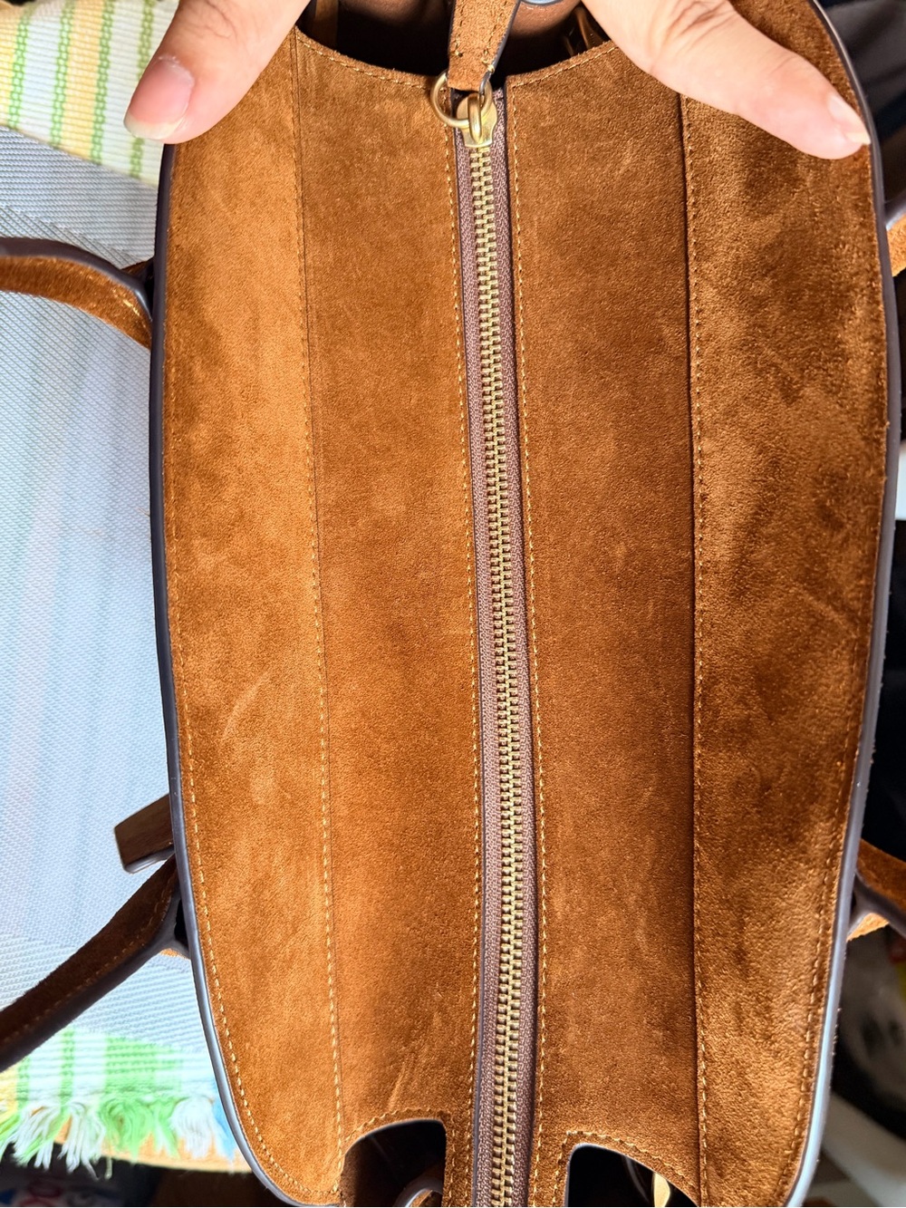 Coach empire carryall 40 Suede with Leather Tag (Fall bag πππ)! - Picture 7 of 12
